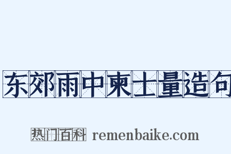 东郊雨中柬士量造句是什么意思的图片